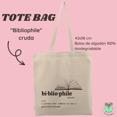 Tote Bag “Bibliophile” Cruda